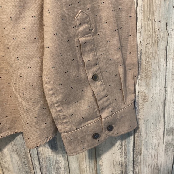 RARE RABBIT Tan Speckled Long Sleeve Button Up Dress Shirt | Size L - Picture 12 of 15